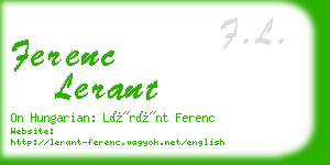 ferenc lerant business card